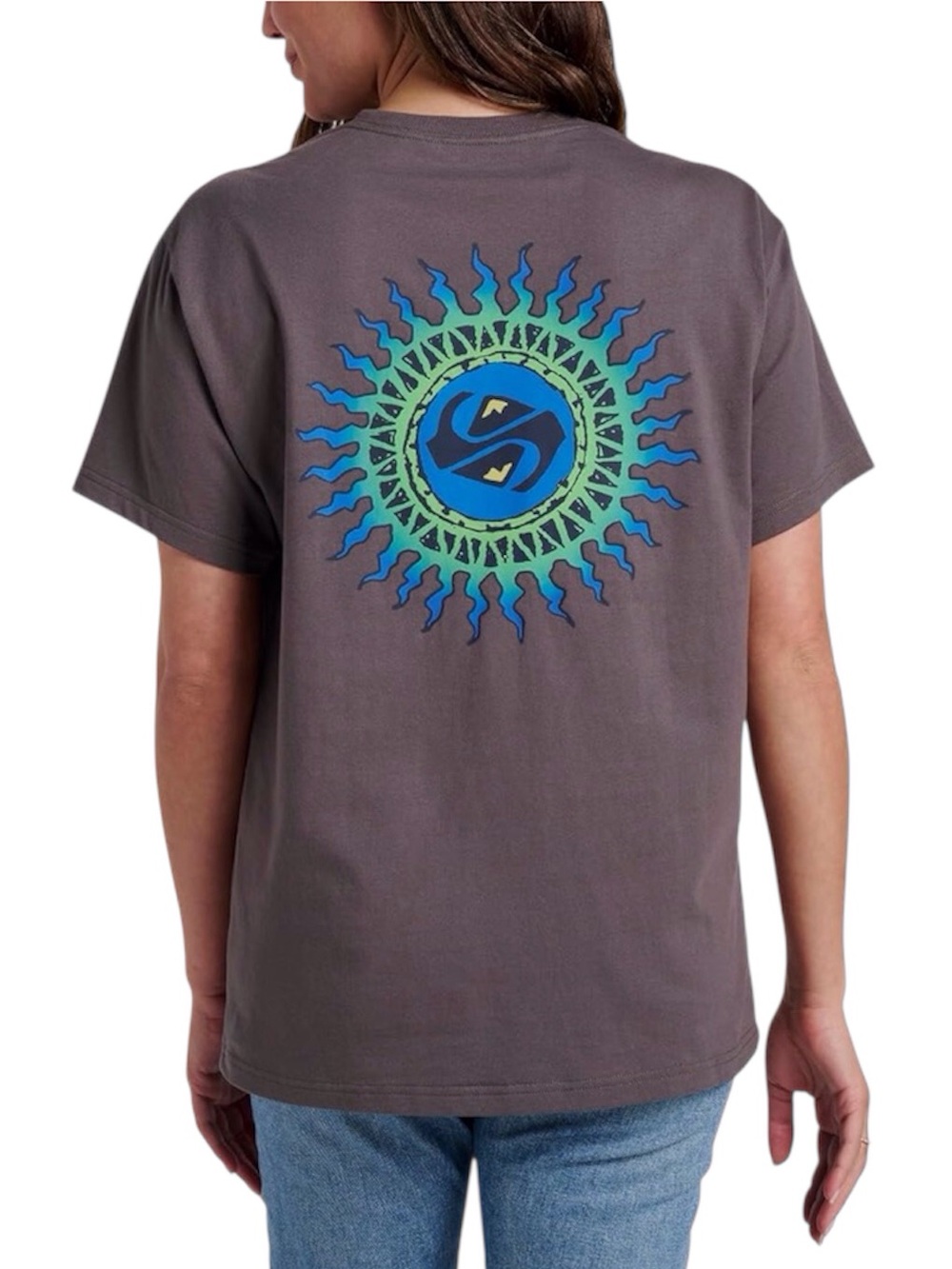 Quiksilver Radical Gray Graphic Boyfriend T-Shirt, Women's XS, NWT